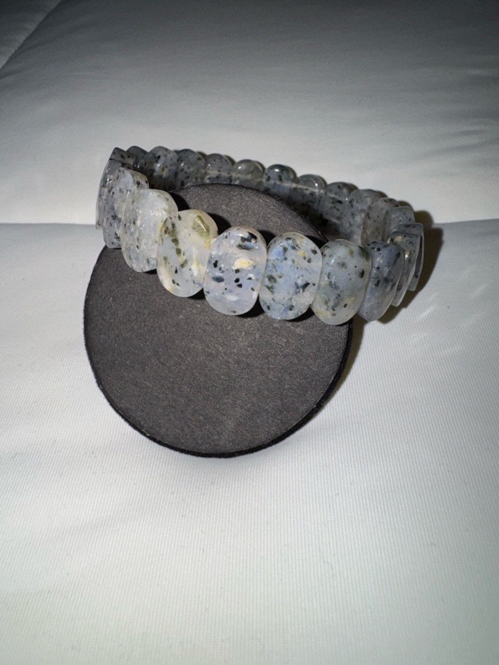 Black Mica Crystal Stretch Bracelet
